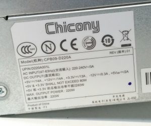 Chicony CPB09-D220A 220W Max Power Supply Unit - Image 3