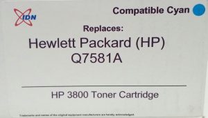 IDN Supplies SY006916 Cyan Replacement Toner Cartridge for HP Q7581A - HP 3800 - Image 3