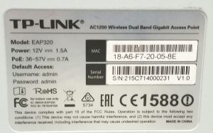 TP-LINK EAP320 AC1200 Wireless Dual Band Gigabit Access Point - Image 3