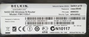 Belkin F9K1105 v1 N450 D13 Wireless N Router - Image 3