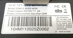 10.4" BNC VGA TFT LCD Monitor DSM10.4LED-WGF - Image 3
