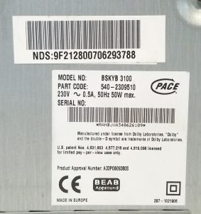 Sky+ BSKYB3100 Dolby Digital DV3 Satellite Receiver Box - Image 3