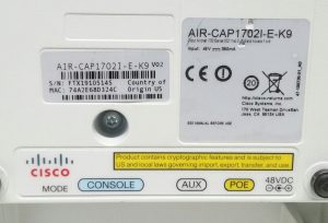 Cisco AIR-CAP1702I-E-K9 V02 Aironet 1700 Series 802.11ac Dual Band PoE Access Point - Image 3