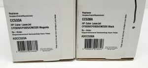 Joblot 2x Image Excellence CC530A Laserjet Color Cartridge Black and Magenta - Image 3