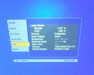 Epson H435B EB-X11 LCD Projector with 1517 Lamp Hours Used - Image 9