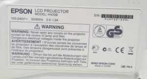 Epson H435B EB-X11 LCD Projector with 1517 Lamp Hours Used - Image 3
