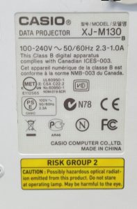 Casio XJ-M130 Data Projector with 5637 Lamp Hours Used - Image 3