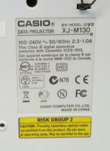 Casio XJ-M130 Data Projector with 3549 Lamp Hours Used - Image 3