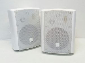 Vision SP-1800 Pair Passive Wall Mounted Loud Stereo Speakers - White