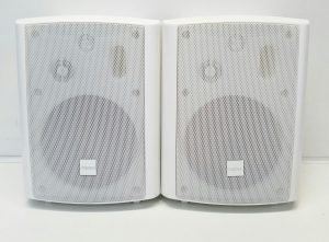 Vision SP-1800 Pair Passive Wall Mounted Loud Stereo Speakers - White - Image 2