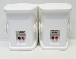 Vision SP-1800 Pair Passive Wall Mounted Loud Stereo Speakers - White - Image 7
