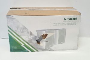 Vision SP-1800 Pair Passive Wall Mounted Loud Stereo Speakers - White - Image 3