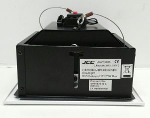 JCC JC21005 Retail Display Range Low Voltage Single Light Box Square Downlight G53 Halospot 111 75W Max with Mounting Clips - No Bulb - Image 4