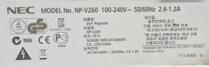 Nec NP-V260 VGA Projector - Image 3