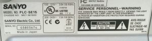Sanyo PLC-SE15 Pro-X Multiverse Projector #3804 - Image 3