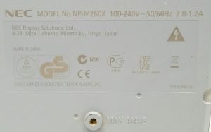 Nec NP-M260X VGA LCD Projector #3806 - Image 3