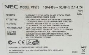 Nec VT575 LCD Projector - Image 3