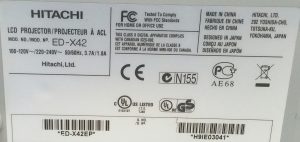 Hitachi ED-X42 LCD Projector #3810 - Image 3