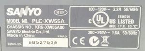 Sanyo Proxtrax PLC-XW55A Multiverse Projector - Image 3