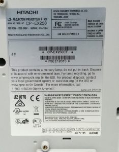 Hitachi CP-EX250 LCD Projector #3823 - Image 3