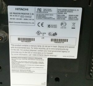 Hitachi ED-X40Z LCD Projector #3836 - Image 3