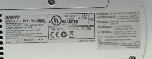 Sanyo PLC-WL2503 WXGA Projector 1636 LH Used - Image 3