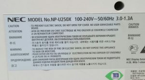 Nec NP-U250X Projector - Image 3