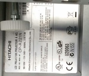 Hitachi CP-A221N LCD Projector w 1079 Lamp Hours Used - Image 3