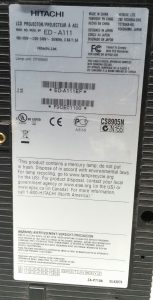 Hitachi ED-A111 LCD Projector - Image 3