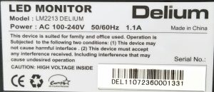 Delium LM2213 22" VGA LED Monitor Screen - Image 3