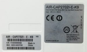 Cisco AIR-CAP2702I-E-K9 V03 Cisco Aironet 2700 Series 802.11ac Dual Band Access Point - Image 3
