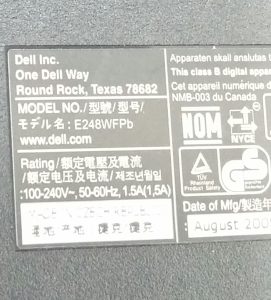 Dell E248WFPb 24" VGA DVI-D LCD Monitor - Image 3