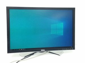 Dell 2407WFPb 24" VGA DVI-D LCD Monitor Screen Silver