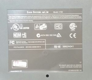 Cisco 1700 Series Modular Access Router Cisco1720 With No Power Supply Unit PSU - Image 4