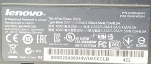 Lenovo ThinkPad Basic Dock w No PSU - Image 3