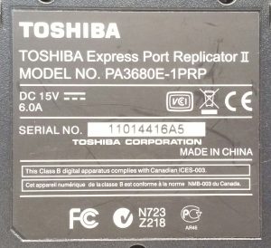 Toshiba PA3680E-1PRP Express Port Replicator II w No PSU - Image 3
