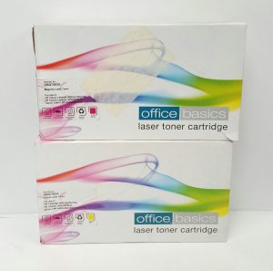 Joblot 2x Office Basics OBQ7582A/OBQ7582A Magenta and Yellow Laser Toner Cartridge For Use in HP Color Laserjet 3800 - Image 2