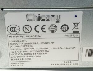 Chicony CPB09-D220A 220W Power Supply Unit - Image 3