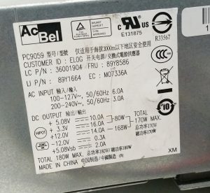 AC BEL PC9059 Power Supply Unit 180W - Image 3