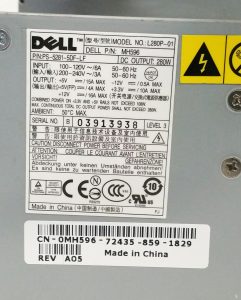 Dell L280P-01 Power Supply Unit 280W - Image 3