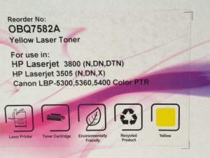 Office Basics OBQ7582A Yellow Laser Toner Cartridge - Image 3