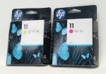 HP 11 Yellow + Magenta Inkjet Print Cartridge - Job Lot x2