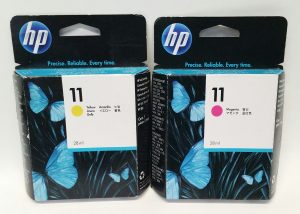 HP 11 Yellow + Magenta Inkjet Print Cartridge - Job Lot x2 - Image 2