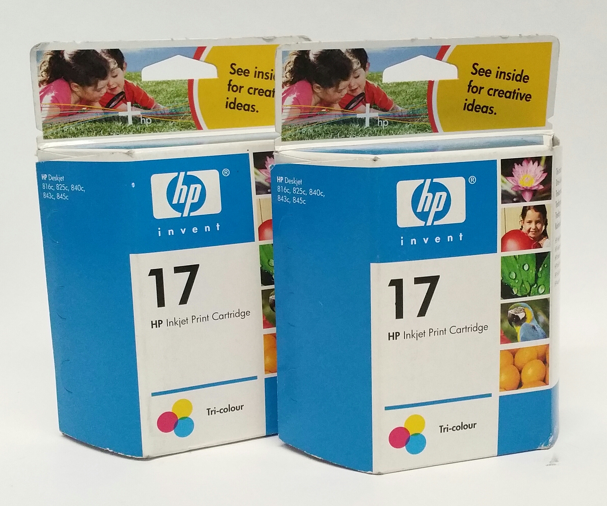 20231007_140412-1 Joblot 2x HP Invent 17 C6625AE ABB HP Inkjet Print Cartridge 2x Tri Color - Image 1
