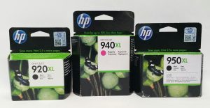 Joblot 3x HP Office Jet CD975AE BGX, C4908AE, CN045AE BGX 950XL & 920XL Black, 940XL Magenta Ink Cartridge - Image 2