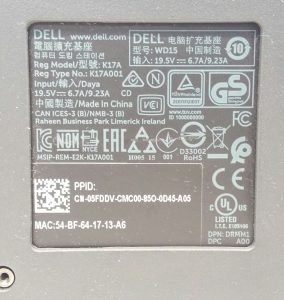 Dell WD15 K17A Docking Station - No PSU - Image 3