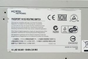 Nortel Networks Passport 1612G Routing Switch (No PC) Power Supply Included - Image 3