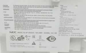 Nec NP-UM280X HDMI Projector 1028 Lamp Hours Used 78% Remaining - Image 3