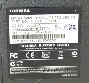 Toshiba Satellite Pro L450-17L Windows 10 Home 15.6" Laptop - Image 3