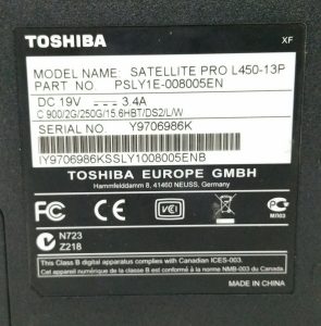 Toshiba Satellite Pro L450-13P Windows 10 Pro 15.6" Laptop - Image 3